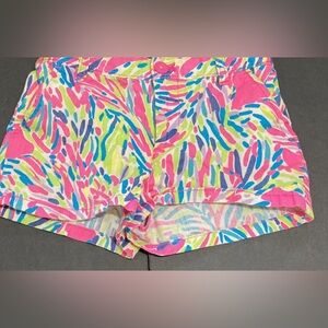 Lilly Pulitzer GIRLS Mini Callahan Shorts in Palm Reader Sz 12
